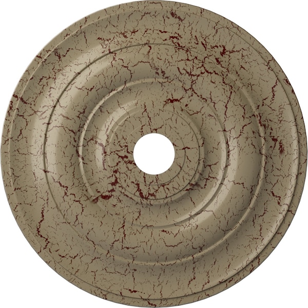 Ekena Millwork Jefferson Ceiling Medallion (Canopies up to 5"), 26 1/2"OD x 3 5/8"ID x 1 1/2"P, Gobi Desert Crackle CM26JEGDC - main